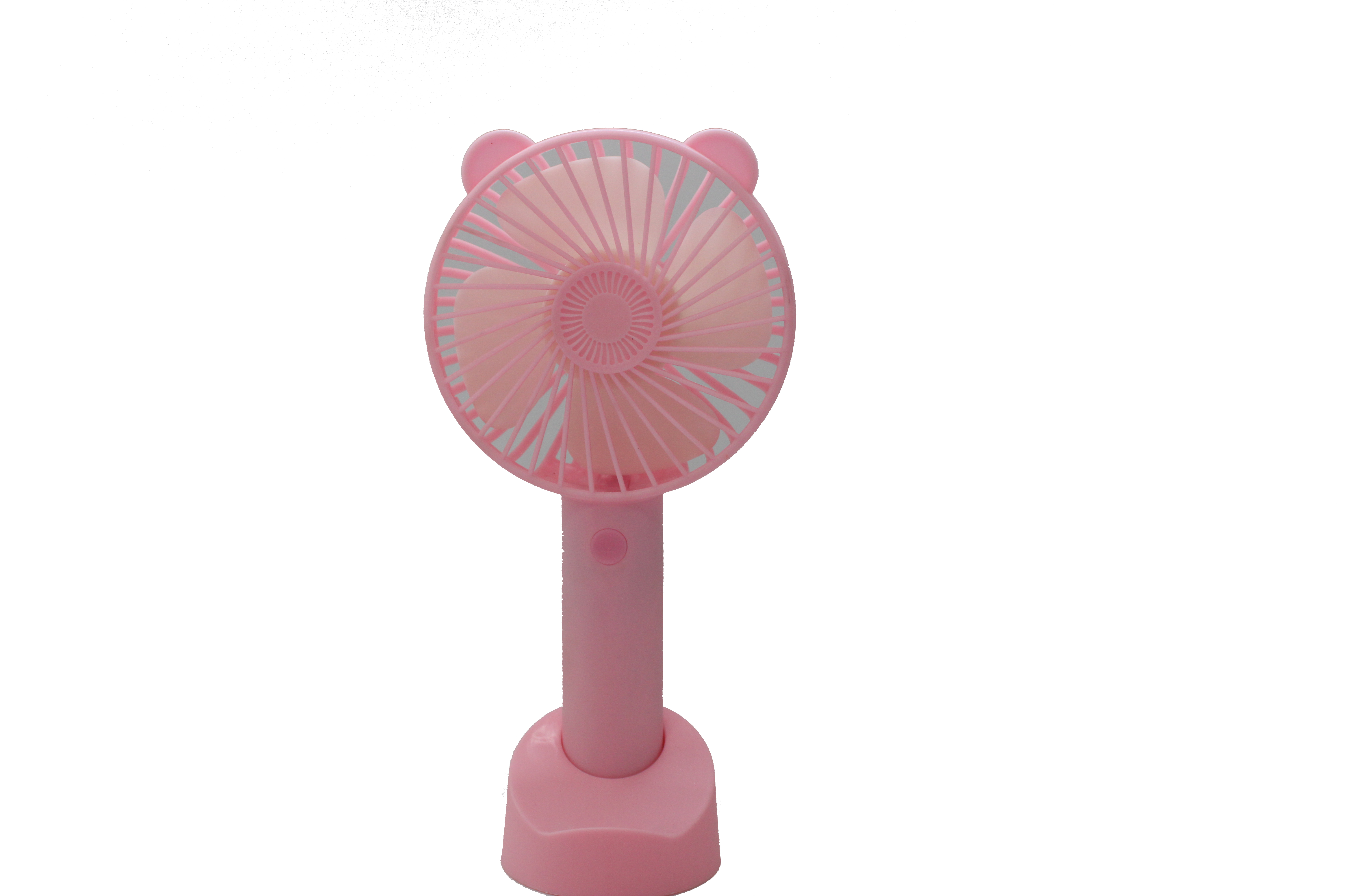 Electric Personal Fan For Home Outdoor Travel Pink Portable USB Handheld Battery Operated Cooling 