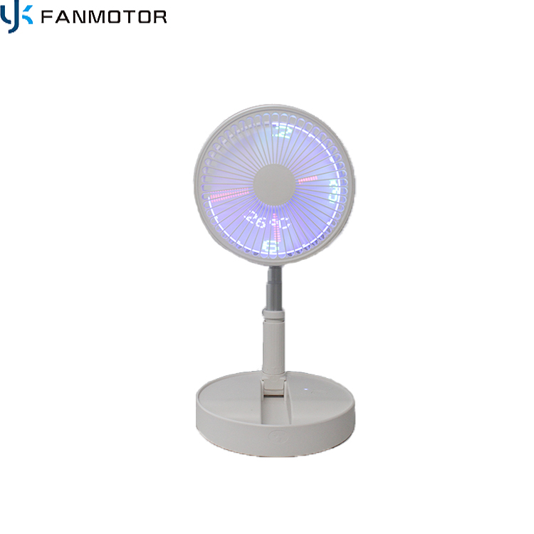 Retractable And Foldable Fan Capalbe of Displaying Clock Calender And Temperature
